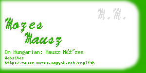 mozes mausz business card